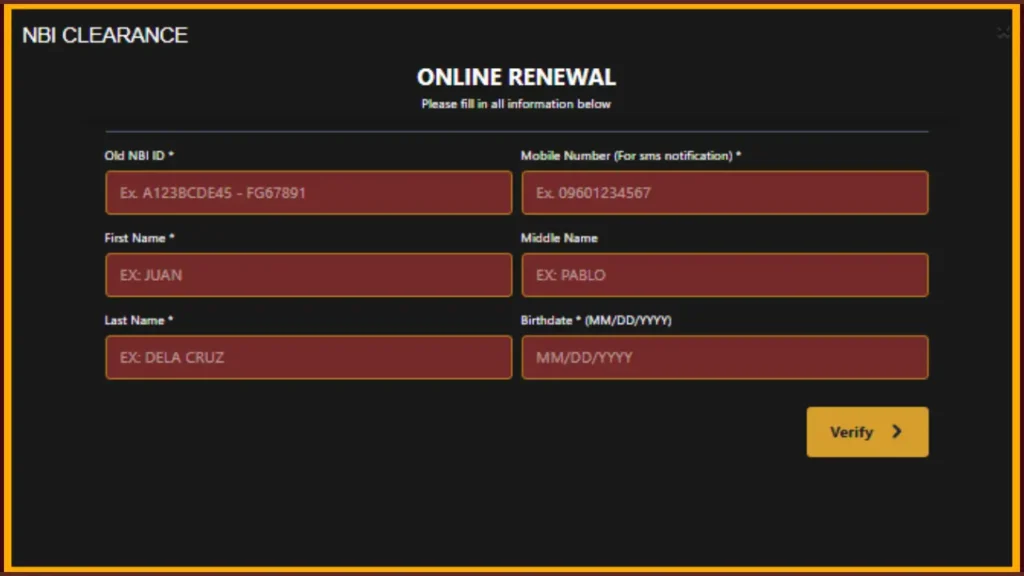NBI Clearance Online renewal
