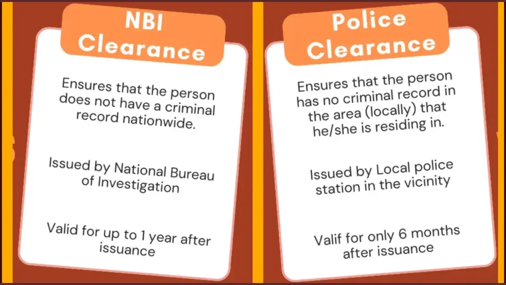 NBI Clearance vs Police Clearance