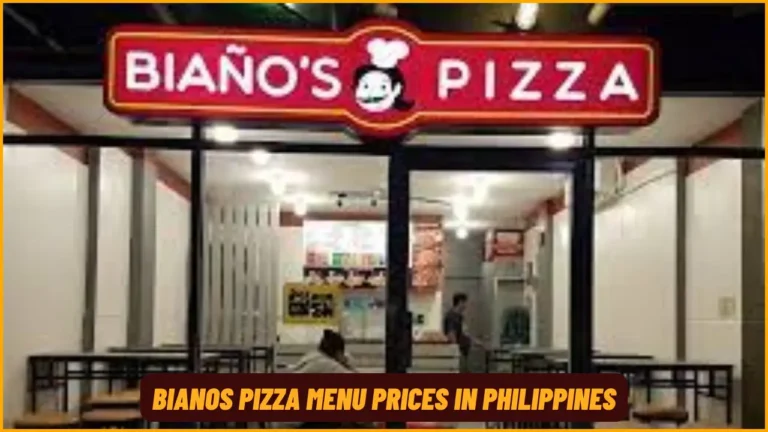 Bianos Pizza Menu Prices in Philippines